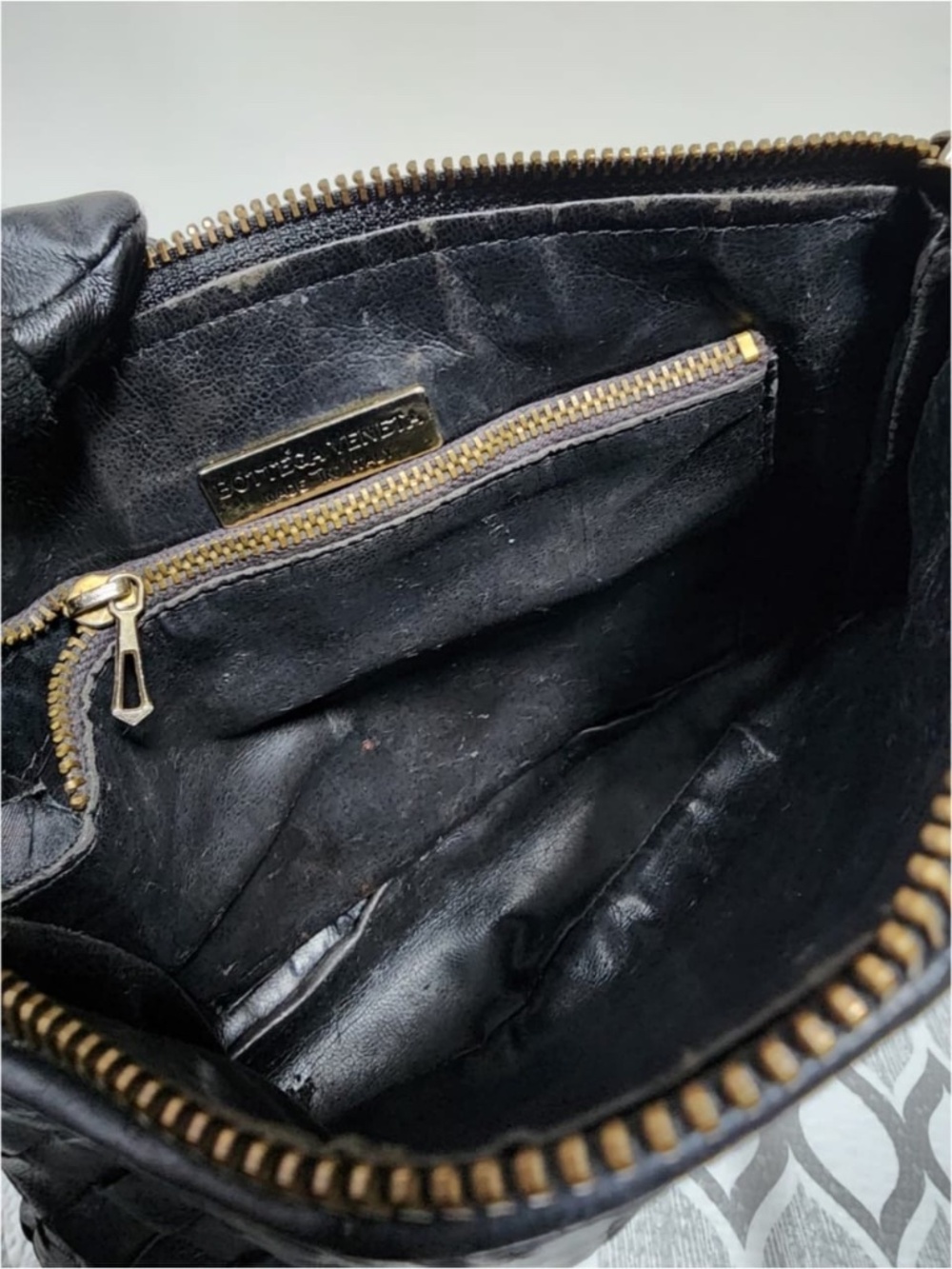 Authentic Bottega Veneta Vintage Intrecciato Nodini Crossbody Bag Black - Picture 6 of 12